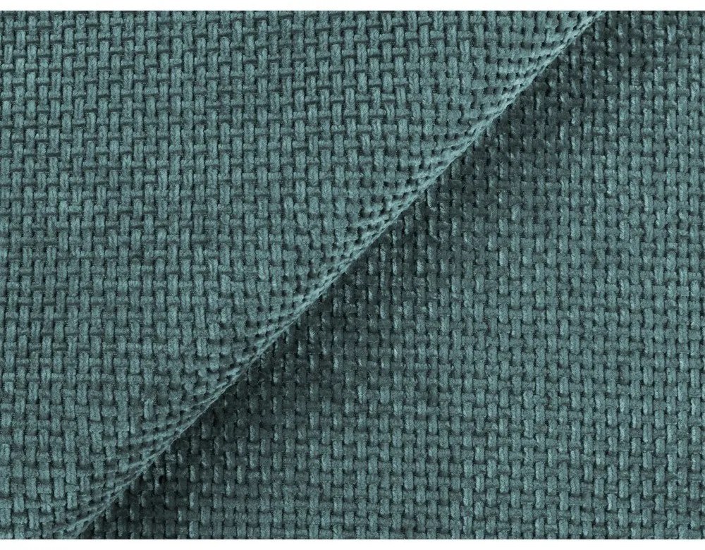 Divano angolare blu allungabile/con contenitore (con penisola a destra/con chaise lounge) con rivestimento in ciniglia Mele – Makamii