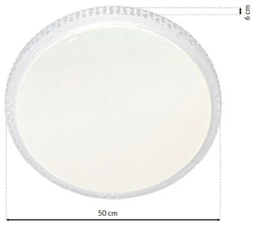 Plafoniera LED dimmerabile CRUZ con telecomando LED/66W/230V 3300lm