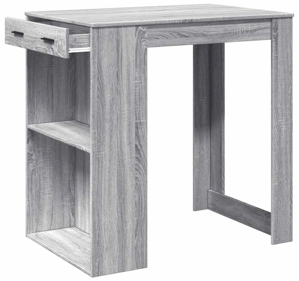 Tavolo da bar grigio sonoma 102x70x103,5 cm in truciolato