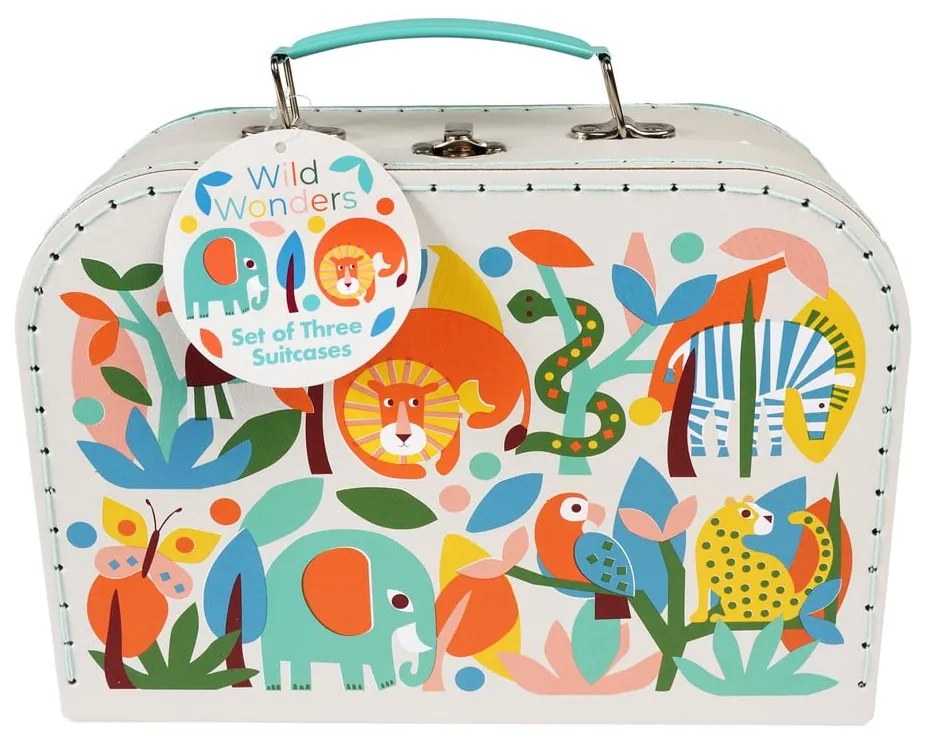 Valigie per bambini in set di 3 pezzi Wild Wonders - Rex London