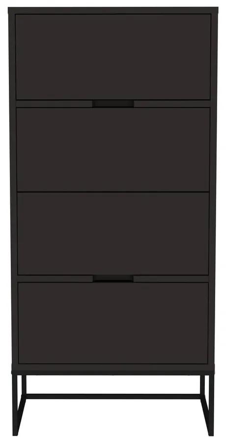 Cassettiera nera , 60 x 127 cm Lipp - Tenzo