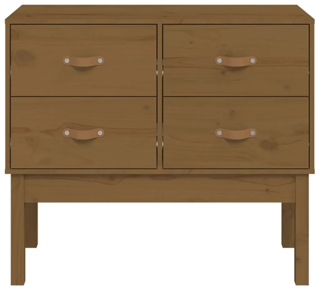 Tavolo consolle miele 90x40x78 cm in legno massello di pino