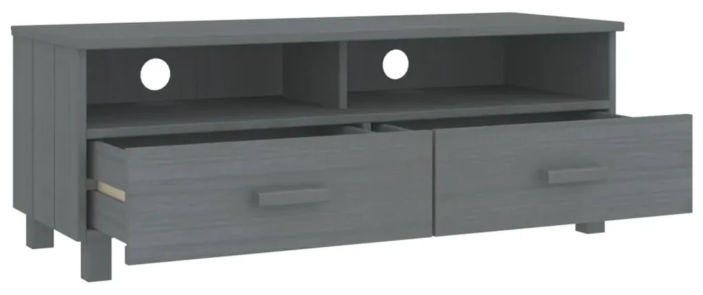 Mobile tv hamar grigio scuro 106x40x40 cm in legno di pino