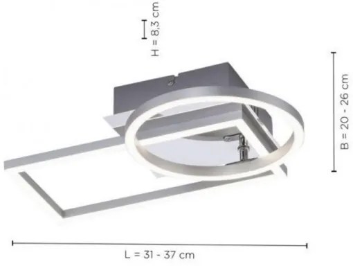 Leuchten Direkt 14031-55 - Plafoniera LED IVEN LED/18W/230V