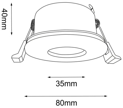 Brosline 3026 - Faretto da incasso CHITO 1xGU10/10W/230V nero