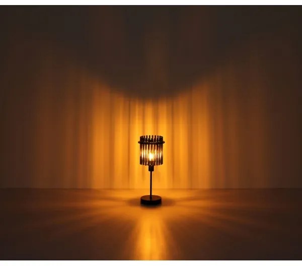 Globo 15698T - Lampada da tavolo GORLEY 1xE14/40W/230V diametro 15 cm nero