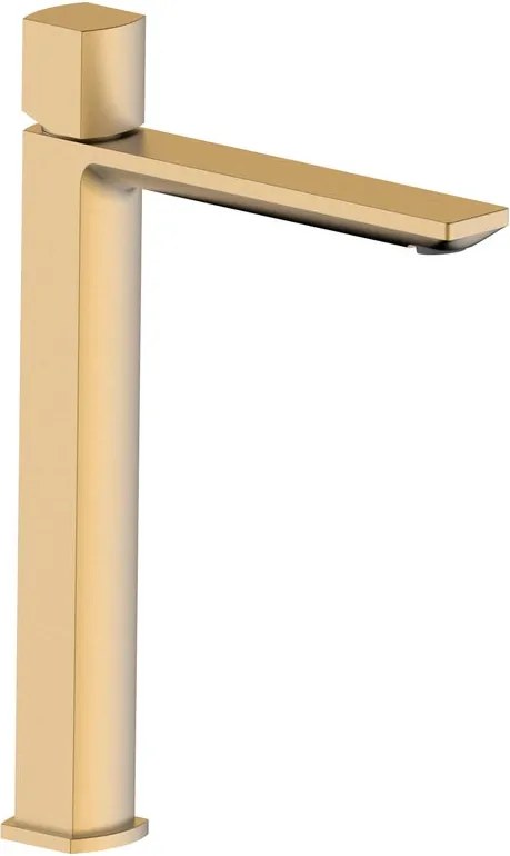Rubinetto per lavabo getto laminare cristallino Coral oro spazzolato AQUASANIT