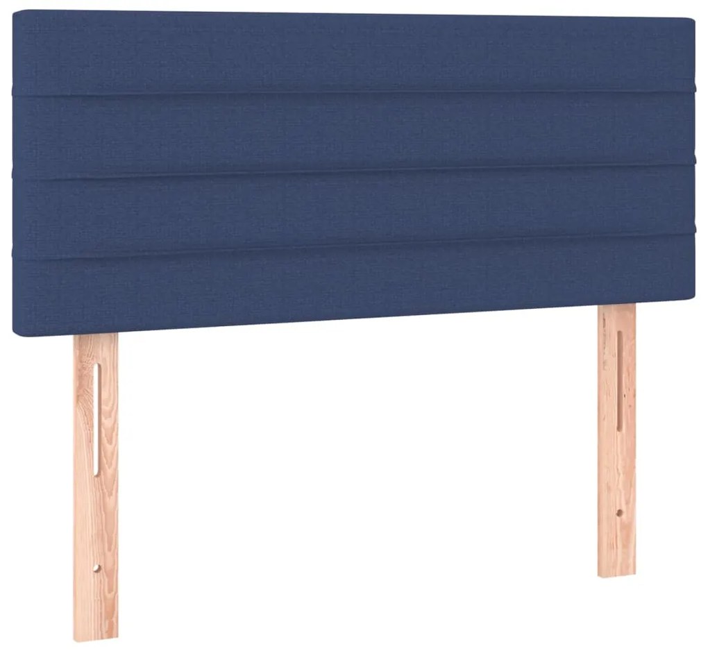 Testiera blu 100x5x78/88 cm in tessuto