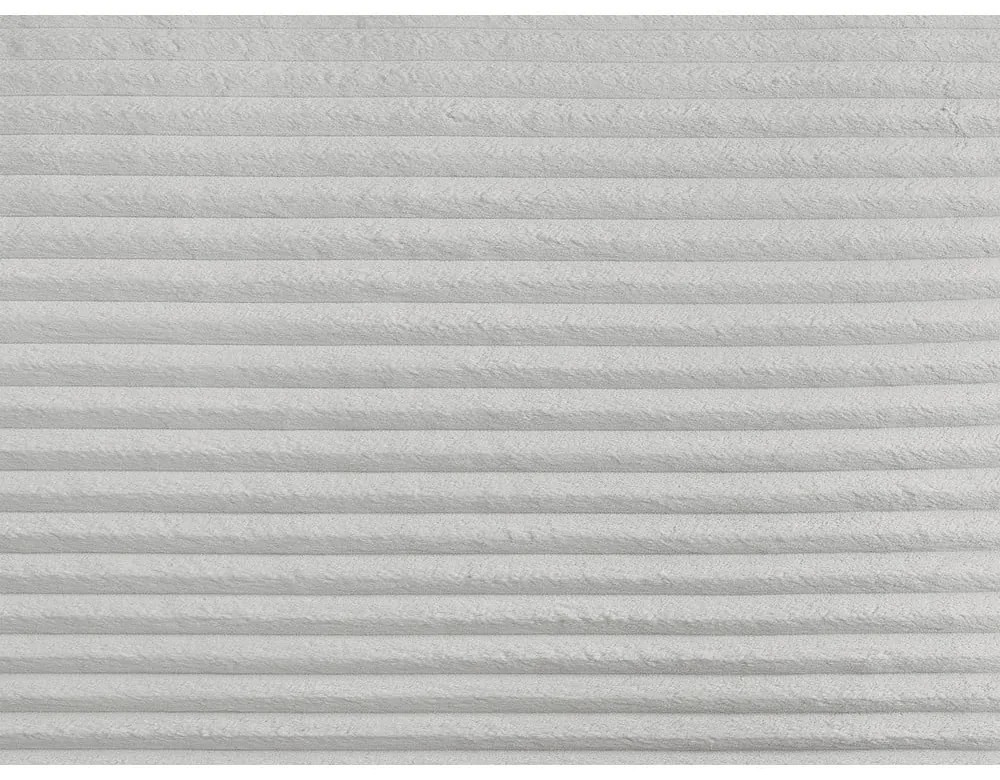 Divano angolare in grigio chiaro allungabile (con penisola a destra) con rivestimento in velluto a coste Lucien – Bobochic Paris