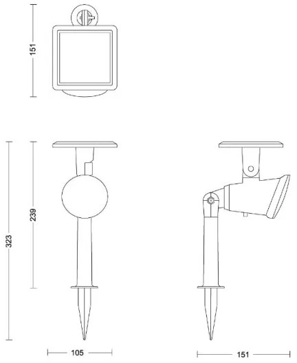 Philips - Faretto solare a LED JIVIX LED/1,4W/3,7V 1800 mAh IP44