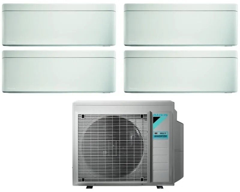 Daikin - Climatizzatore Condizionatore Bluevolution Quadri Split Inverter serie stylish white 5+5+9+15 con 4MXM80N R-32 Wi-Fi Integrato