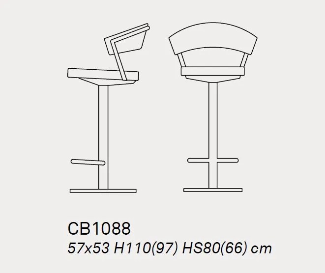 Connubia sgabello con base centrale new york