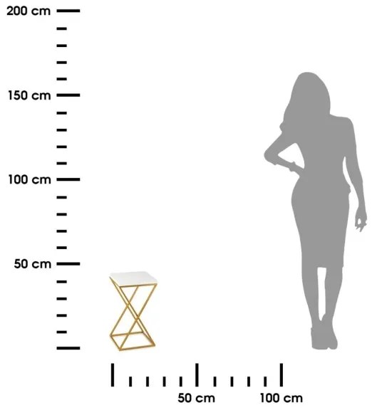 Portafiori LOFT 40x24 cm oro/bianco