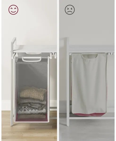 Cesto per la biancheria REX bianco