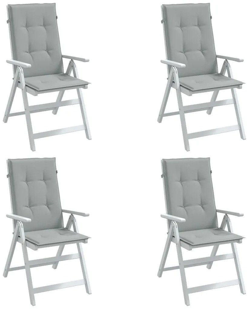 Cuscini Sedia Schiena Alta 4 Grigio Mélange 120x50x4 Tessuto /