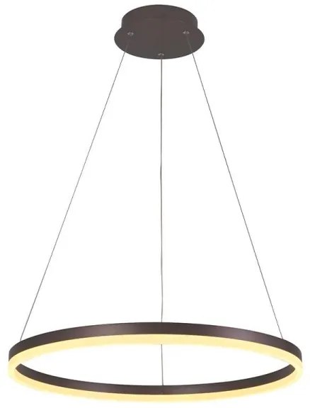 Brilagi - Lampadario LED dimmerabile a sospensione con cavo CIRCLE LED/42W/230V 3000-6500K marrone + telecomando