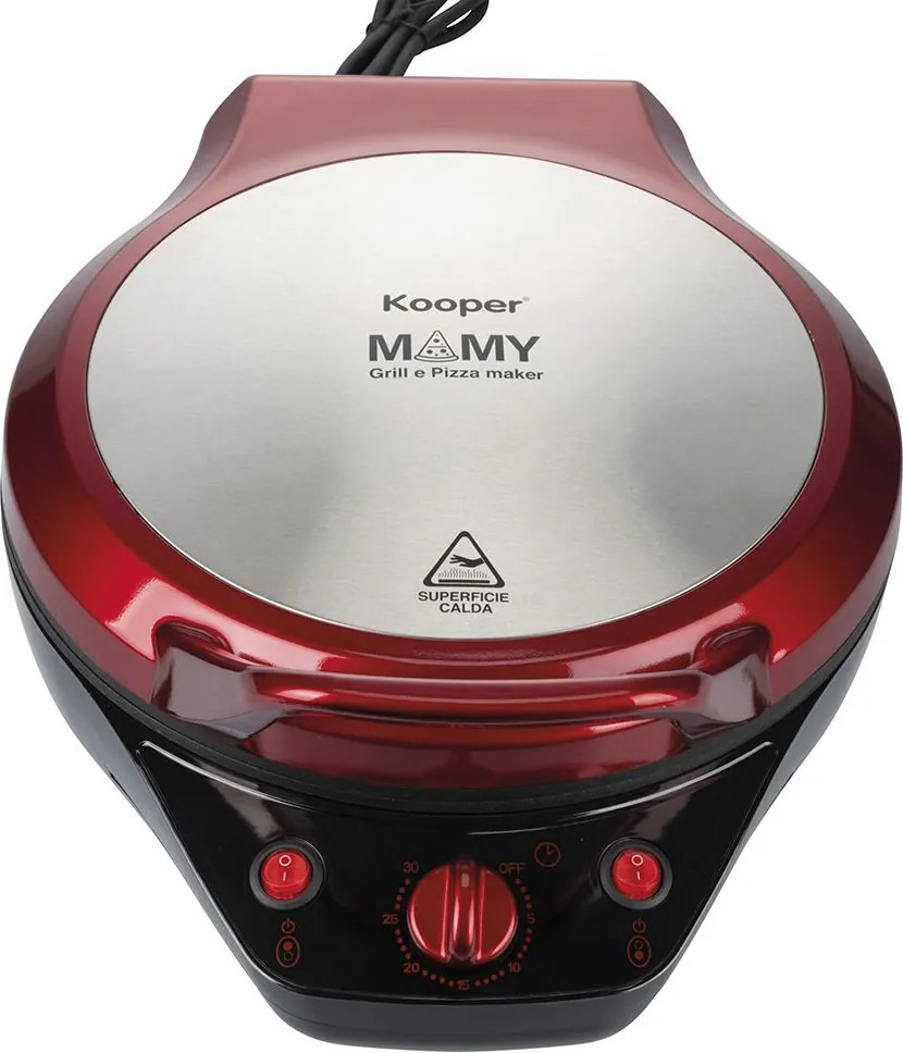 Piano Cottura Multifunzione Duadine 3 in 1 Antiaderente 1200W Kooper Italì Pizza Maker...