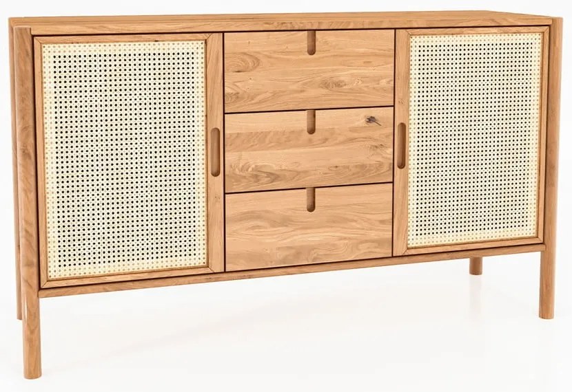 Cassettiera bassa in rovere 142x84 cm Pola - The Beds