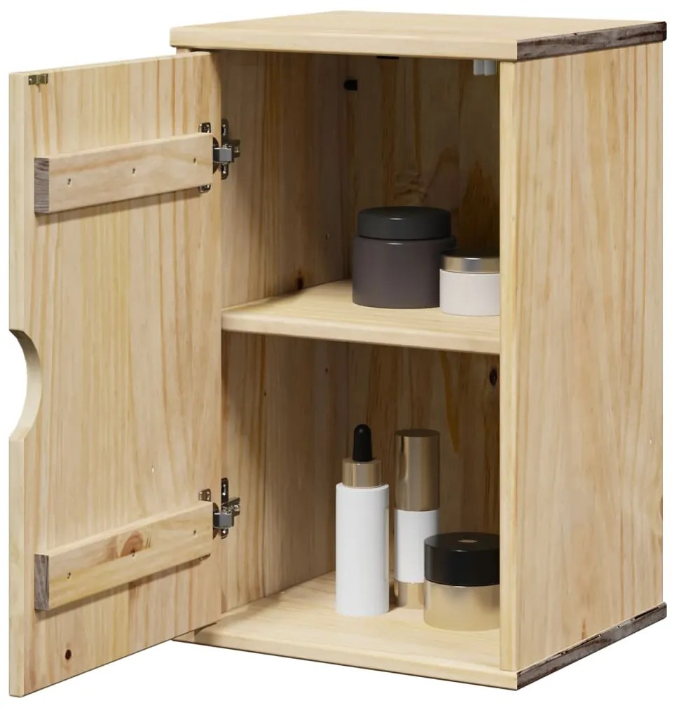Mobile Da Bagno Otta 35x30x55 Cm İn Legno Massello Di Pino /
