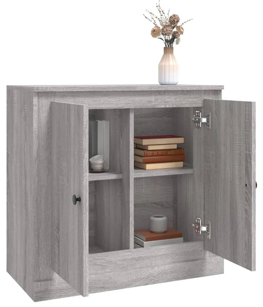 Credenza Grigio Sonoma 70x35,5x67,5 cm in Legno Multistrato