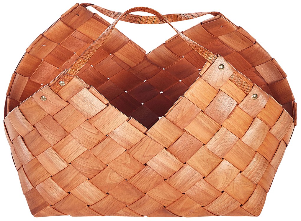 Cesta legno naturale 42 cm QARA Beliani