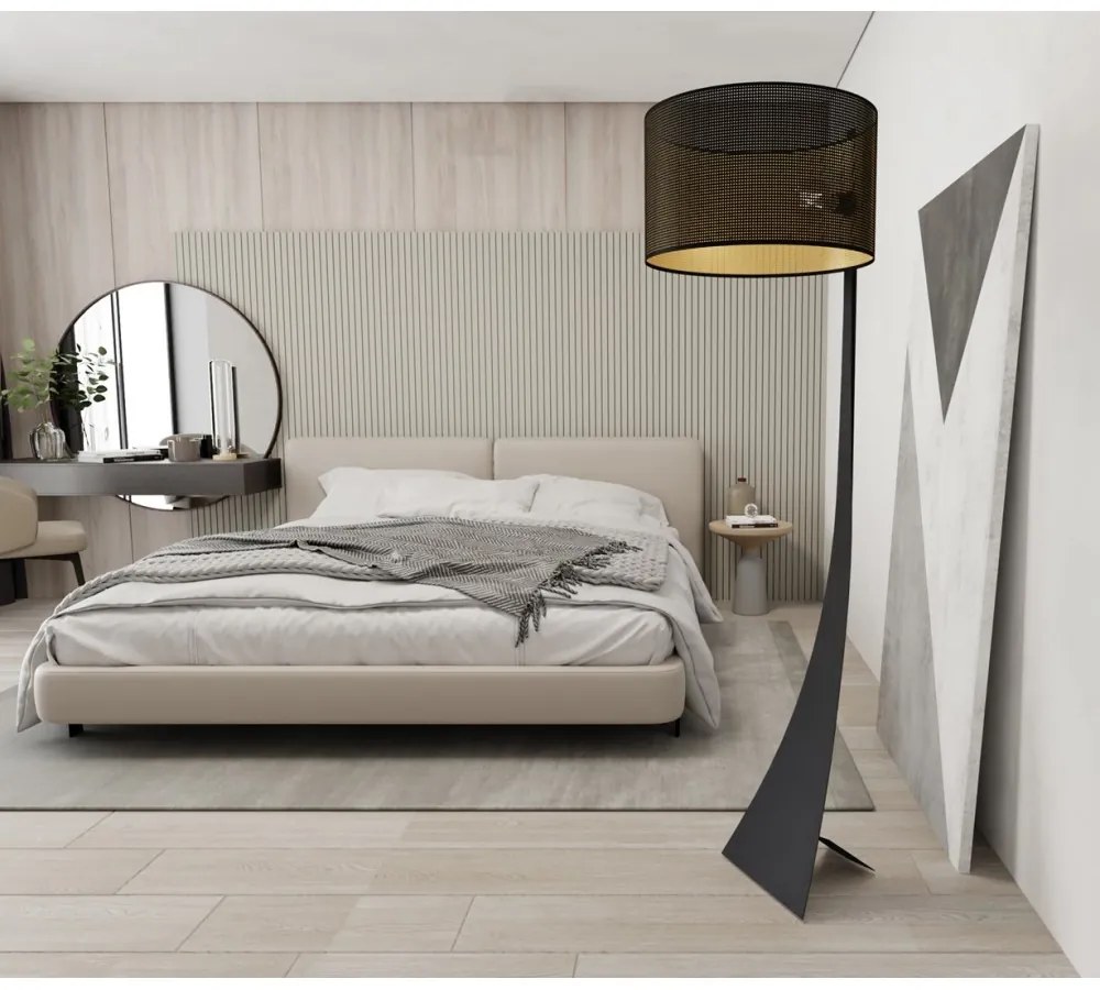 Lampada da Terra ESTRELLA LP1 in Acciaio E27 Colore del corpo Nero