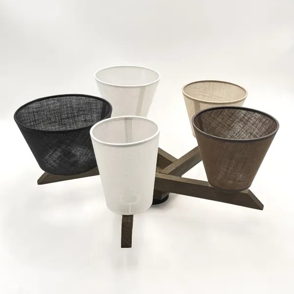 Brilagi - Lampadario LED ANTHONY 5xE14/40W/230V rovere noce