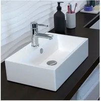 Lavabo da appoggio in ceramica bianco lucido K114