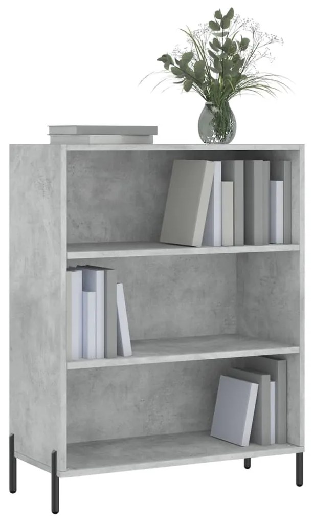 Scaffale grigio cemento 69,5x32,5x90 cm in legno multistrato