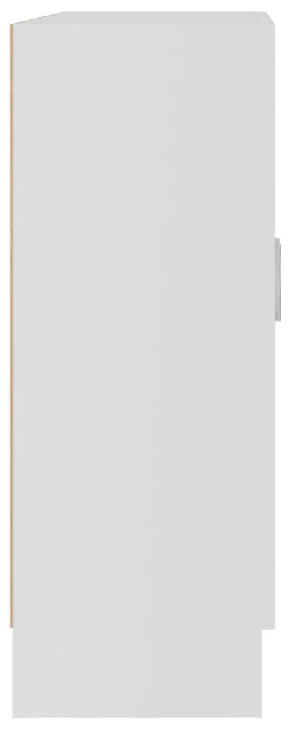 Armadietto con Vetrina Bianco 82,5x30,5x80 cm Legno Multistrato
