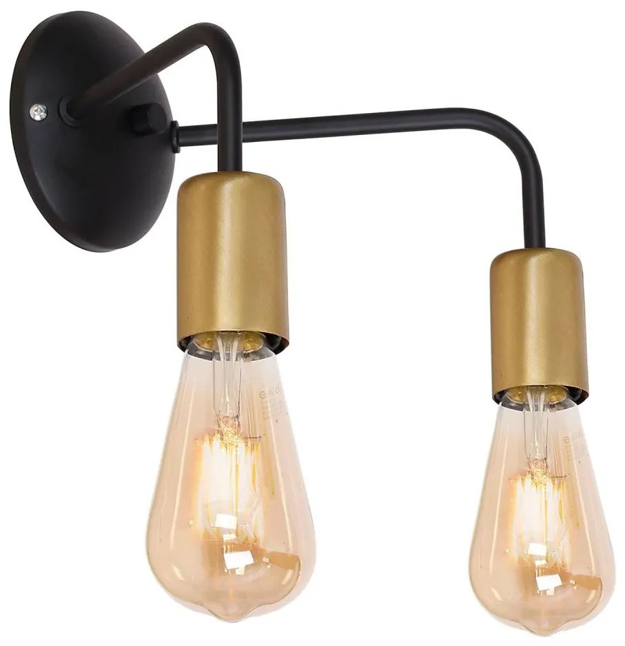 Applique BRENDA 2xE27/60W/230V nero/oro