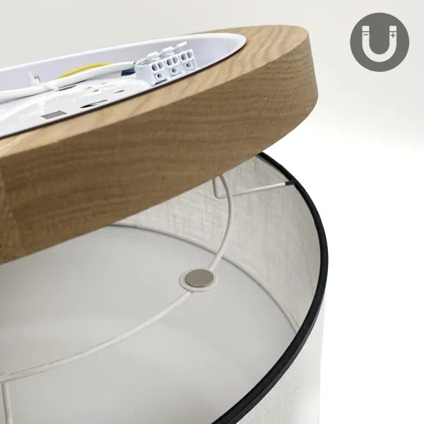 Brilagi - LED Plafoniera BELLADONNA 2xE27/15W/230V diametro 40 cm bianco/quercia