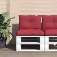 Cuscini per Pallet 2 pz Rosso Vino in Tessuto 360843