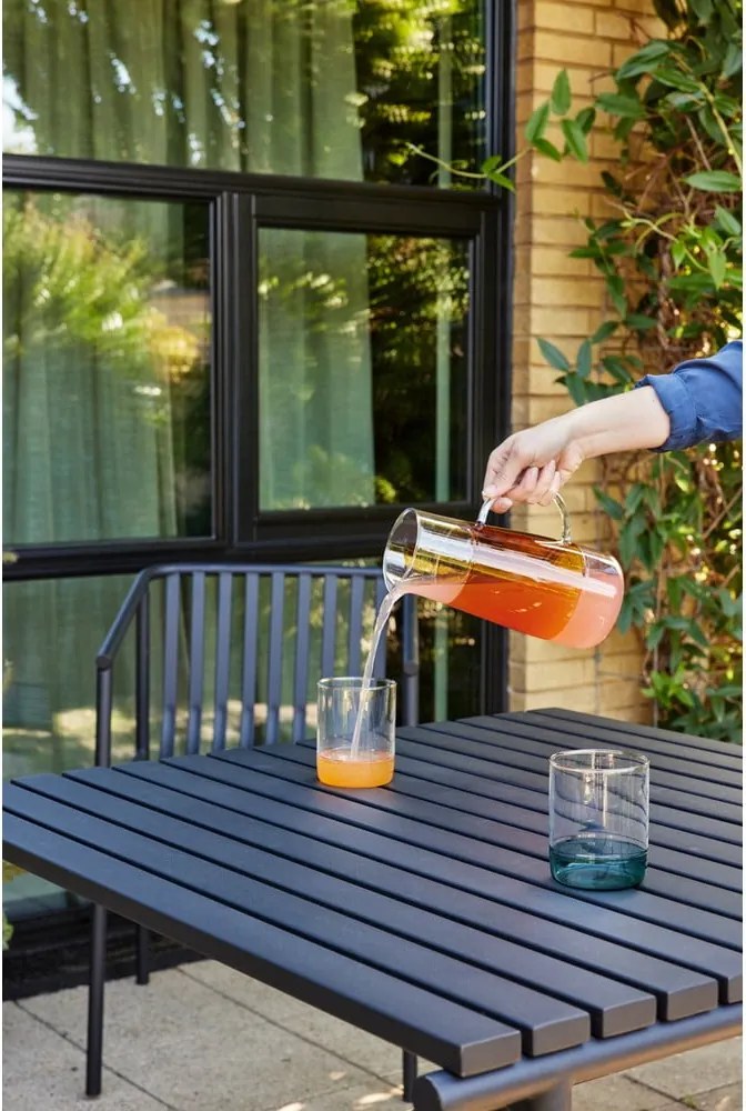 Vaso in vetro con fondo turchese Kiosk - Hübsch