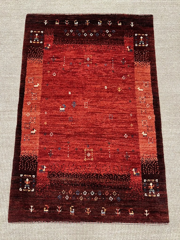 Gashguli Tappeto 80 x 120 Rosso (Iran) Annodato A Mano