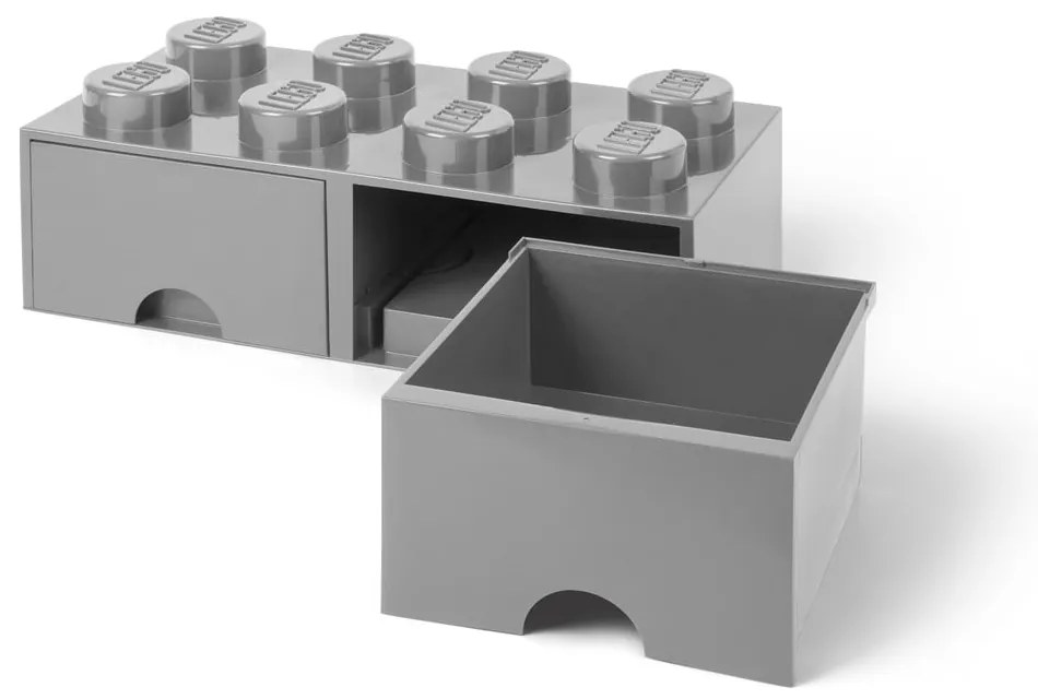 Contenitore grigio con due cassetti - LEGO®