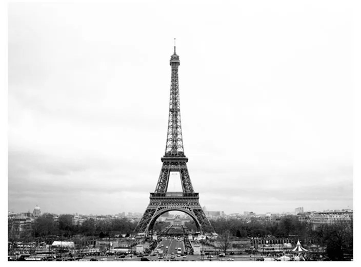 Fotomurale  Parigi: foto in bianco e nero  Colore bianco e nero, Dimensioni e Misure 300x231