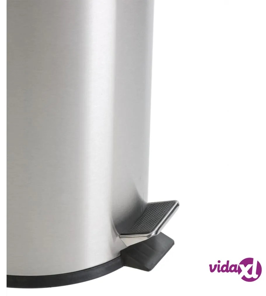 EKO Pattumiera a Pedale Classic 30 L Argento Opaco