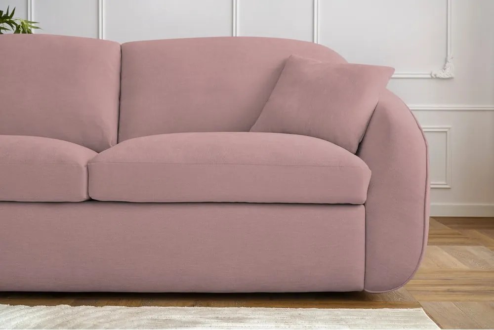 Divano in rosa chiaro allungabile 235 cm Cezanne – Bobochic Paris