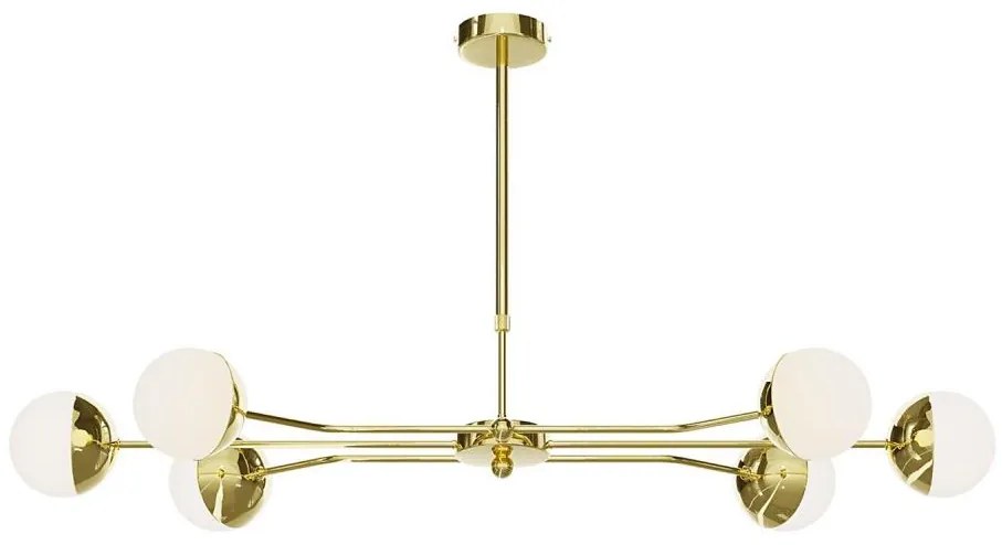 Jupiter 1980 - Lampadario a sospensione con supporto rigido TRENTO 6xG9/10W/230V oro