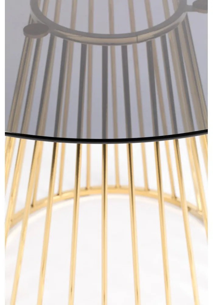 Tavolo da pranzo rotondo con piano in vetro ø 104 cm Floris - White Label