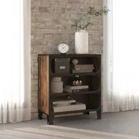 Armadietto Marrone Rustico 72x36x82 cm in Metallo e MDF 335911