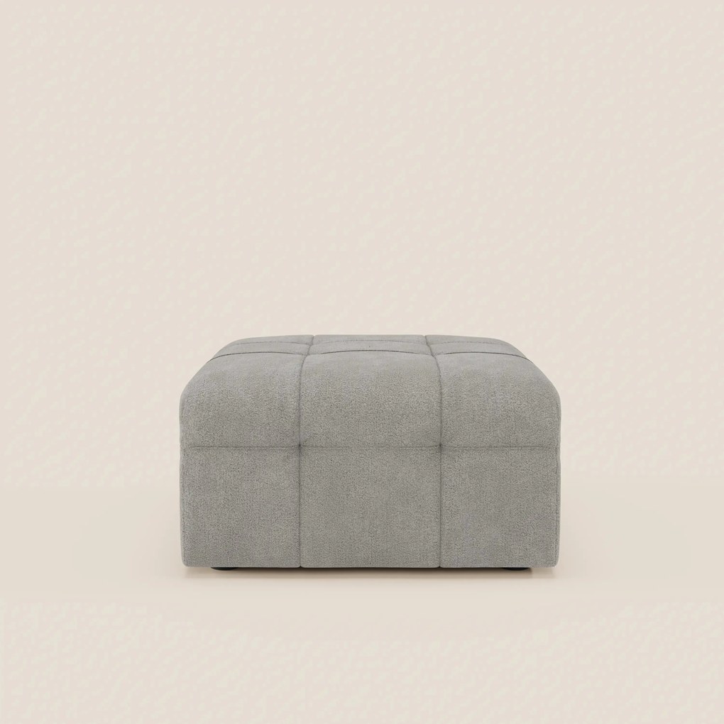 Mosaic pouf e modulo in bouclé - 96x77 cm design capitonné in tessuto smacchiabile T21