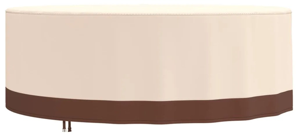 Copertura Mobili Giardino Rotonda Beige Ø 244x71 Cm 600d Oxford /