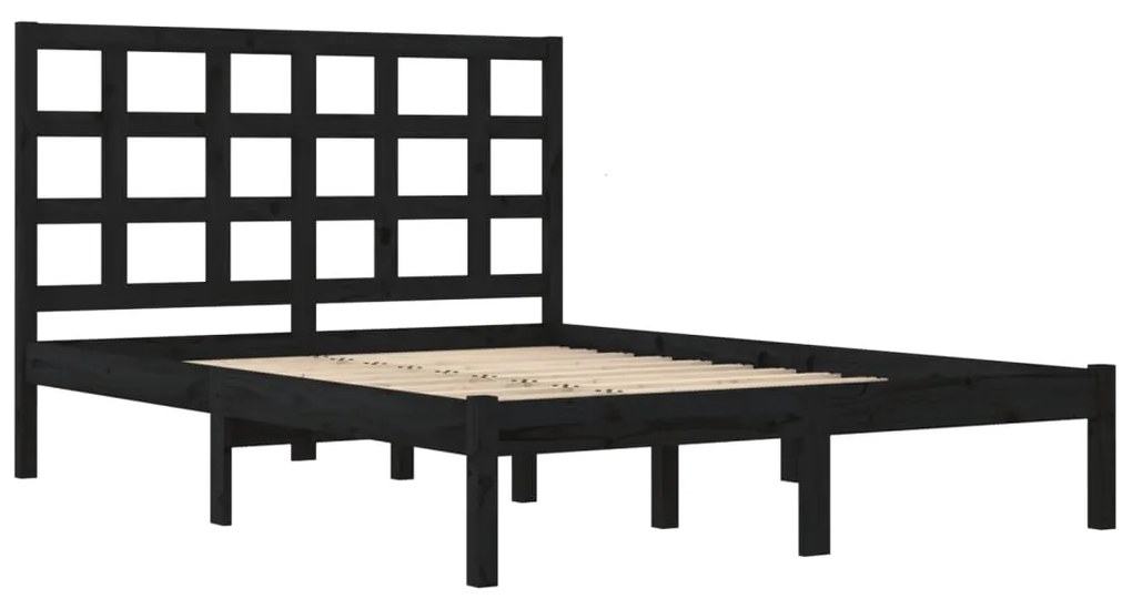 Giroletto nero in legno massello 200x200 cm