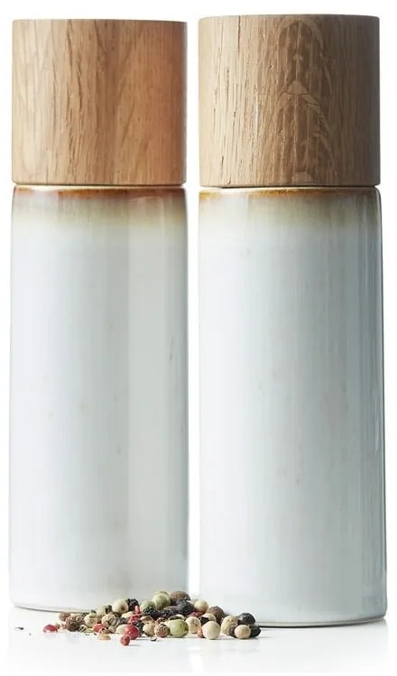 Set macina pepe e sale bianco in ceramica 2 pz Gastro Cream – Bitz