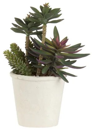 L'Oca Nera Cactus artificiale con vaso bianco h 32