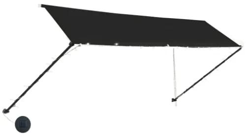 Tenda da Sole Retrattile con LED 400x150 cm Antracite