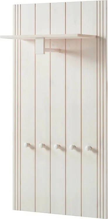 Set di mobili da ingresso bianco in pino massiccio 60x120x25 cm Anita – Støraa