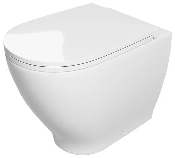 Vaso WC filomuro e parete KERASAN aquatech, sedile escluso P 55.5 x L 35.5 x H 42 cm bianco lucido